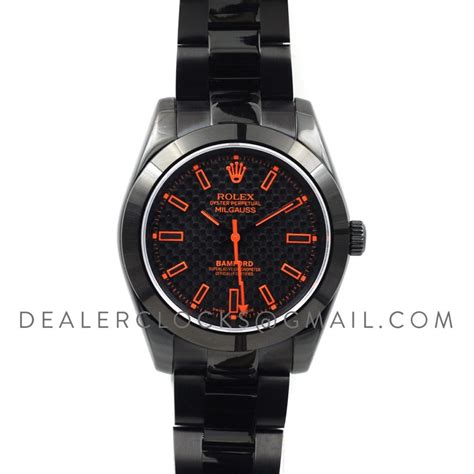 rolex milgauss se stealth gv orange|rolex milgauss price used.